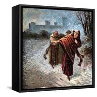 Flight of the Empress Maude, 12th Century-null-Framed Stretched Canvas