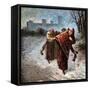 Flight of the Empress Maude, 12th Century-null-Framed Stretched Canvas