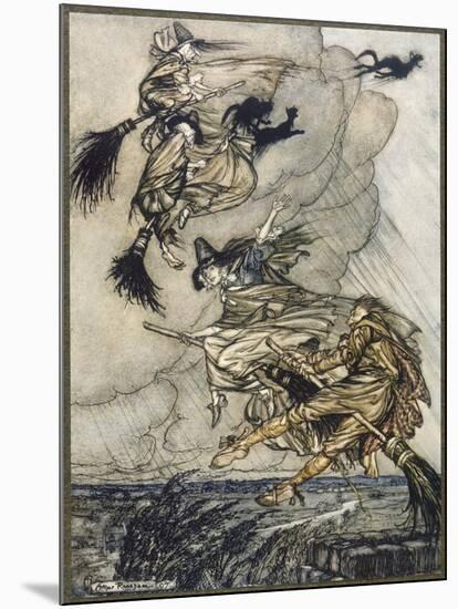 Flight of Witches-Arthur Rackham-Mounted Art Print