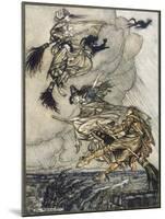 Flight of Witches-Arthur Rackham-Mounted Art Print