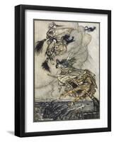 Flight of Witches-Arthur Rackham-Framed Art Print