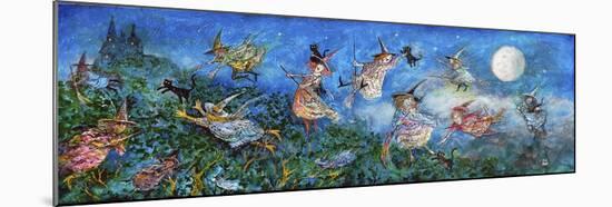 Flight of Witches-Bill Bell-Mounted Giclee Print