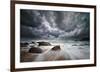 Flight Over Troubled Waters-null-Framed Art Print