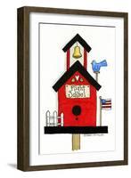 Flight School Birdhouse-Debbie McMaster-Framed Giclee Print