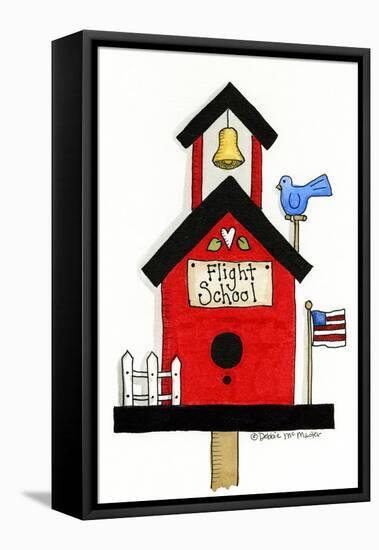Flight School Birdhouse-Debbie McMaster-Framed Stretched Canvas