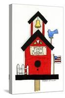 Flight School Birdhouse-Debbie McMaster-Stretched Canvas