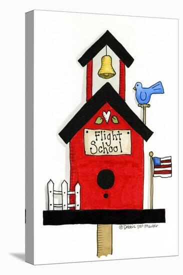 Flight School Birdhouse-Debbie McMaster-Stretched Canvas