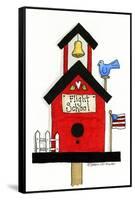 Flight School Birdhouse-Debbie McMaster-Framed Stretched Canvas