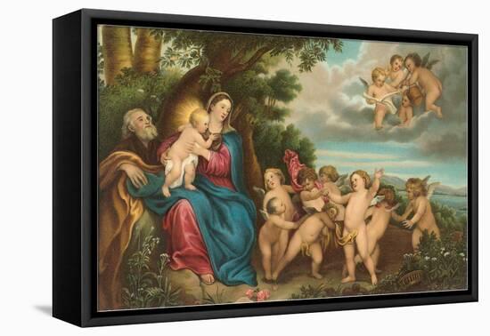 Flight to Egypt by Van Dyck, Florence-null-Framed Stretched Canvas