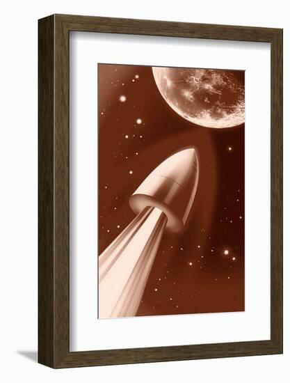 Flight To the Moon by Jules Verne-Detlev Van Ravenswaay-Framed Photographic Print