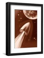 Flight To the Moon by Jules Verne-Detlev Van Ravenswaay-Framed Photographic Print