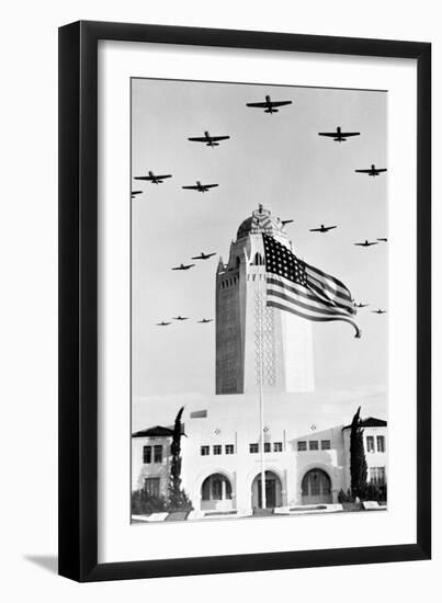 Flight Training Formation in Texas-null-Framed Art Print