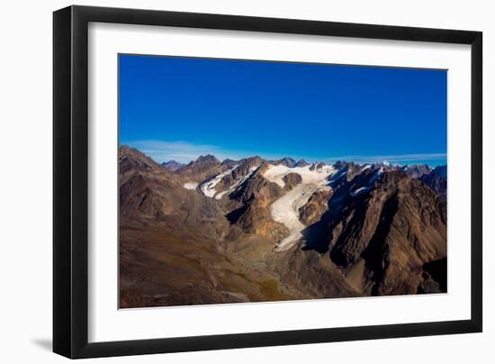 Flightseeing through peaks of Mt. Denali and the Alaskan mountain range, Alaska, USA, North America-Laura Grier-Framed Premium Photographic Print