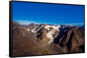 Flightseeing through peaks of Mt. Denali and the Alaskan mountain range, Alaska, USA, North America-Laura Grier-Framed Stretched Canvas