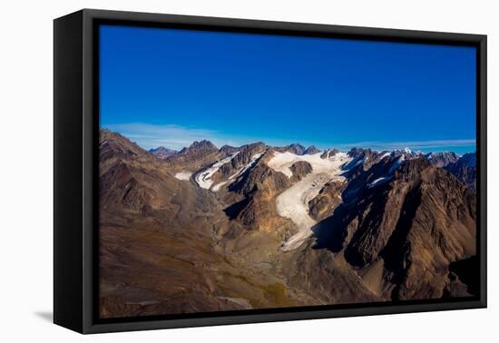 Flightseeing through peaks of Mt. Denali and the Alaskan mountain range, Alaska, USA, North America-Laura Grier-Framed Stretched Canvas