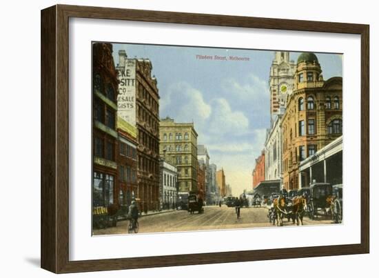 Flinders Street, Melbourne, Victoria, Australia, C1900s-null-Framed Giclee Print