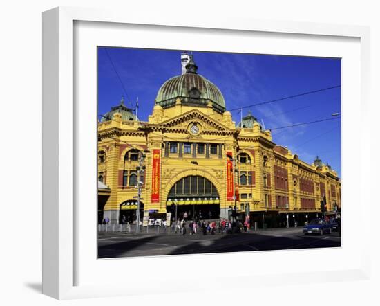 Flinders Street Station, Melbourne, Victoria, Australia-David Wall-Framed Premium Photographic Print