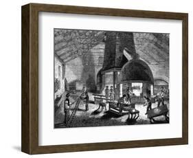 Flint Glass Furnace-null-Framed Art Print