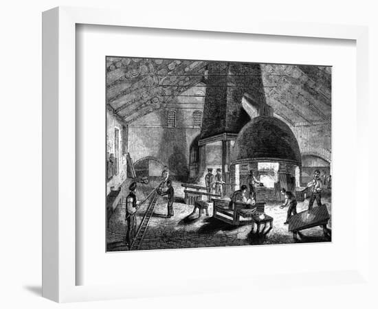 Flint Glass Furnace-null-Framed Art Print