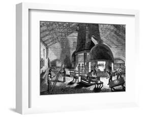 Flint Glass Furnace-null-Framed Art Print