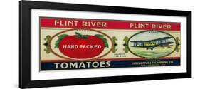 Flint River Tomato Label - Williamson, GA-Lantern Press-Framed Art Print