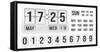 Flip Clock. Countdown Mechanical Timer with Hour Date Month Indicators, Analog Time Board Display W-Tetiana Lazunova-Framed Stretched Canvas