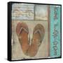 Flip Flop Days-Karen Williams-Framed Stretched Canvas