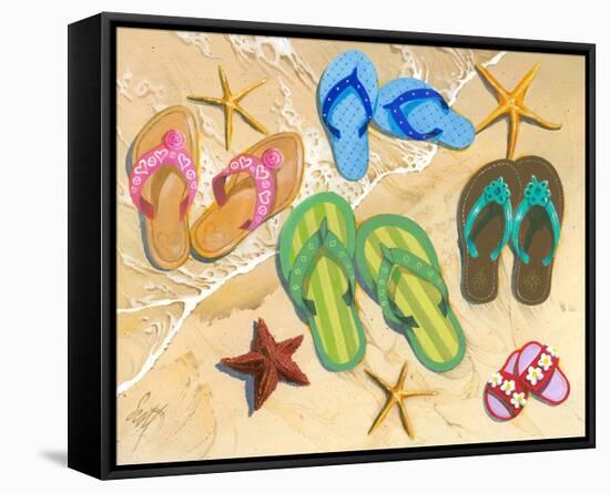 Flip Flop Family-Scott Westmoreland-Framed Stretched Canvas