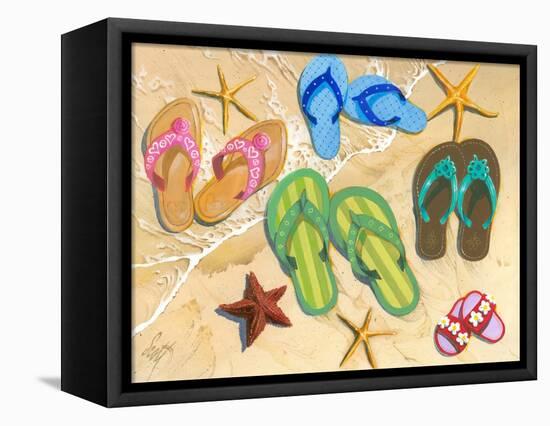 Flip Flop Family-Scott Westmoreland-Framed Stretched Canvas