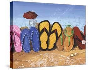 Flip Flop Fence-Scott Westmoreland-Stretched Canvas