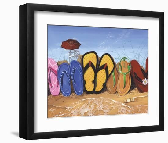 Flip Flop Fence-Scott Westmoreland-Framed Art Print