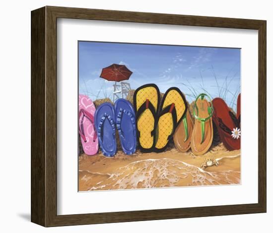 Flip Flop Fence-Scott Westmoreland-Framed Art Print