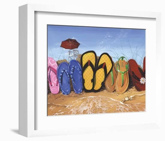 Flip Flop Fence-Scott Westmoreland-Framed Art Print