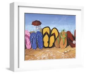 Flip Flop Fence-Scott Westmoreland-Framed Art Print