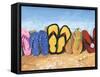 Flip Flop Fence-Scott Westmoreland-Framed Stretched Canvas