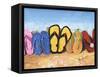 Flip Flop Fence-Scott Westmoreland-Framed Stretched Canvas