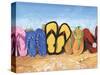 Flip Flop Fence-Scott Westmoreland-Stretched Canvas