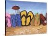 Flip Flop Fence-Scott Westmoreland-Stretched Canvas