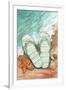 Flip Flops On The Beach Plain-Melinda Hipsher-Framed Giclee Print