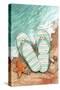 Flip Flops On The Beach Plain-Melinda Hipsher-Stretched Canvas