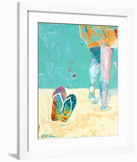 Flip Flops on the Beach-Pamela K. Beer-Framed Art Print