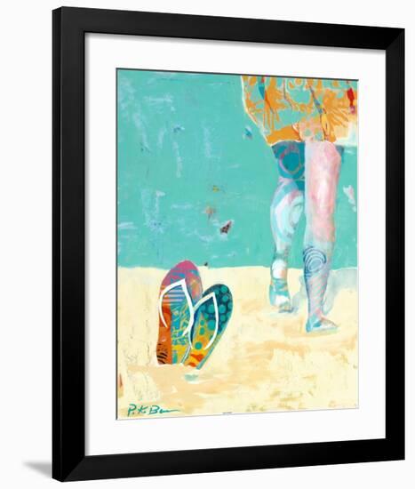 Flip Flops on the Beach-Pamela K. Beer-Framed Art Print