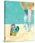 Flip Flops on the Beach-Pamela K. Beer-Stretched Canvas