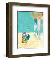 Flip Flops on the Beach-Pamela K. Beer-Framed Art Print