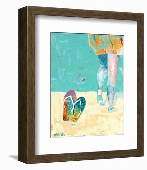 Flip Flops on the Beach-Pamela K. Beer-Framed Art Print