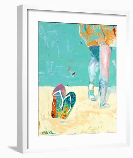 Flip Flops on the Beach-Pamela K. Beer-Framed Art Print