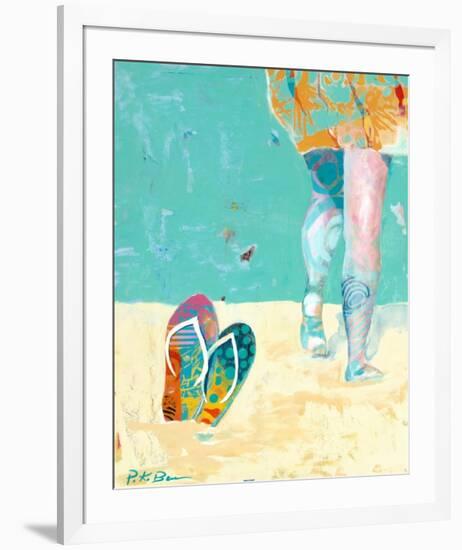 Flip Flops on the Beach-Pamela K. Beer-Framed Art Print