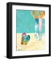 Flip Flops on the Beach-Pamela K. Beer-Framed Art Print