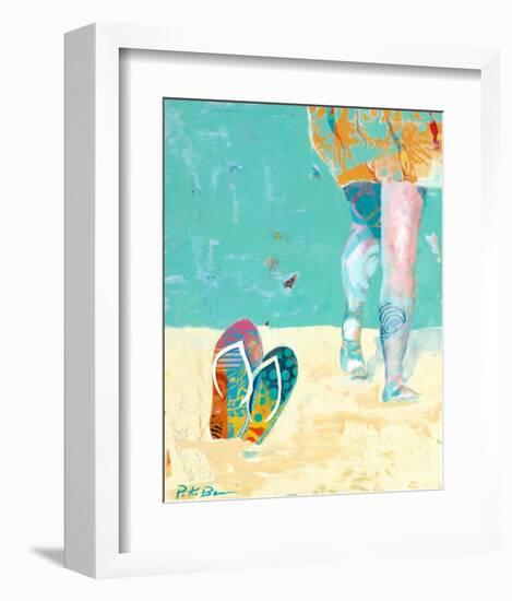 Flip Flops on the Beach-Pamela K. Beer-Framed Art Print