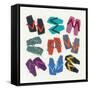 Flip Flops-Jenny Frean-Framed Stretched Canvas